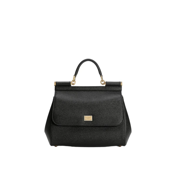 Black Dolce & Gabbana Large Sicily handbag in dauphine calfskin | Totes & Top-Handle Bags