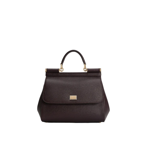 Bordeaux Dolce & Gabbana Large Sicily handbag in dauphine calfskin | Totes & Top-Handle Bags