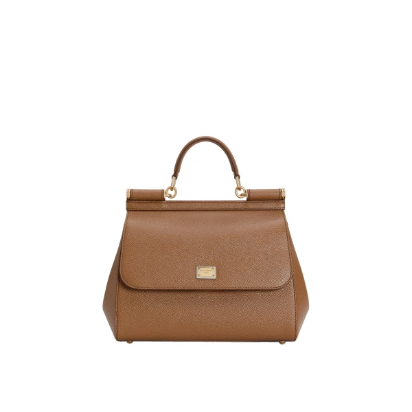 Large Sicily handbag in dauphine calfskin