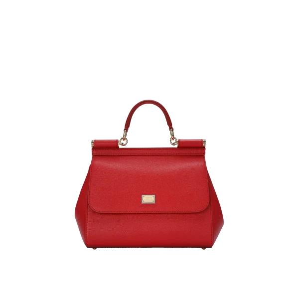 Red Dolce & Gabbana Large Sicily handbag in dauphine calfskin | Totes & Top-Handle Bags