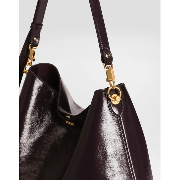 Bordeaux Dolce & Gabbana Large Vittoria calfskin shoulder bag, view 4 | Shoulder & Crossbody Bags