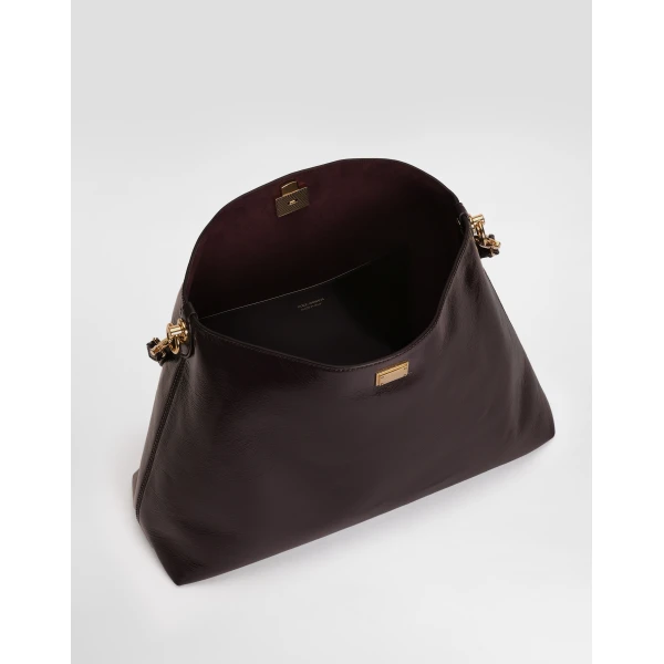 Bordeaux Dolce & Gabbana Large Vittoria calfskin shoulder bag, view 5 | Shoulder & Crossbody Bags