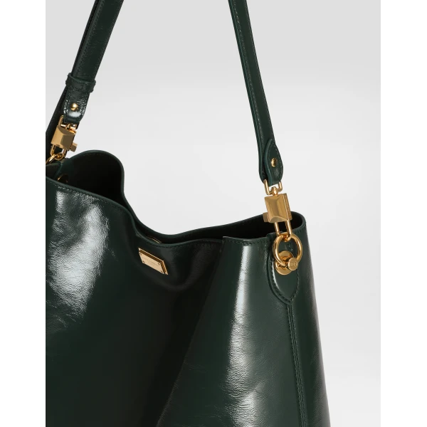Green Dolce & Gabbana Large Vittoria calfskin shoulder bag, view 4 | Shoulder & Crossbody Bags