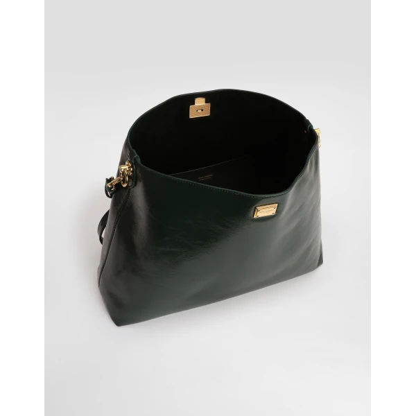 Green Dolce & Gabbana Large Vittoria calfskin shoulder bag, view 5 | Shoulder & Crossbody Bags