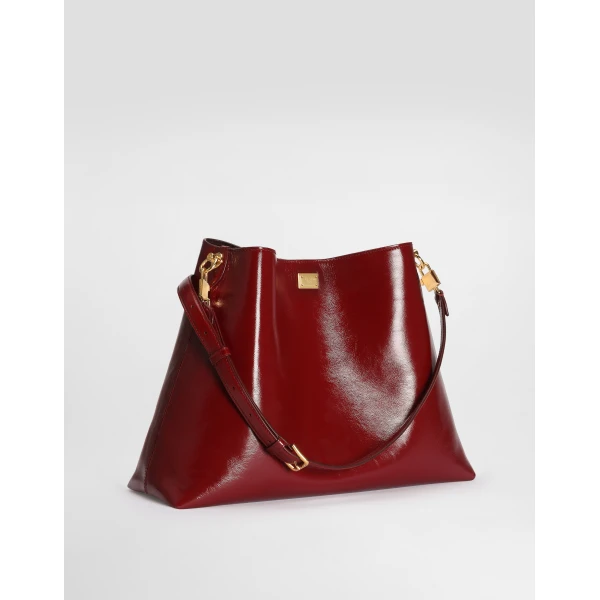 Red Dolce & Gabbana Large Vittoria calfskin shoulder bag, view 2 | Shoulder & Crossbody Bags