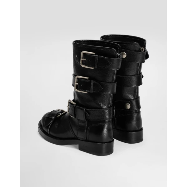 Black Dolce & Gabbana Leather ankle boots, view 3 | Boots
