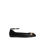 Black Dolce & Gabbana Leather ballet flats with embroidery | Flats