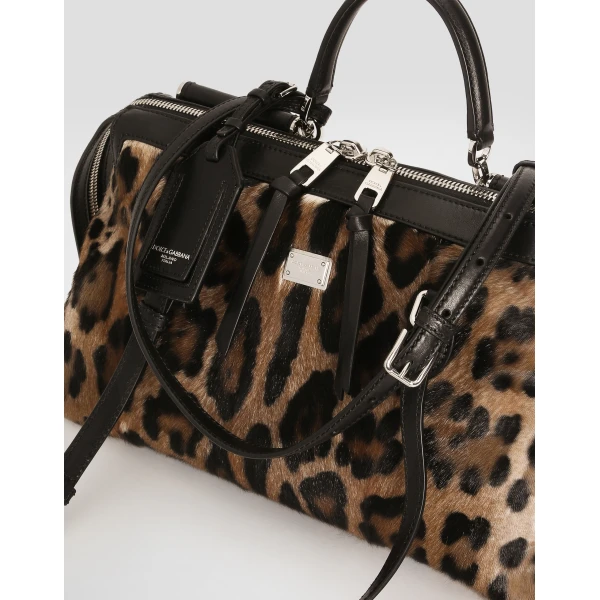 Multicolour Dolce & Gabbana Leo-print Vittoria bag, view 4 | Shoulder & Crossbody Bags