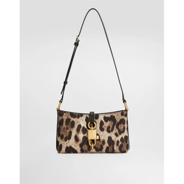 Print Dolce & Gabbana Leopard-print lock shoulder bag, view 3 | Shoulder & Crossbody Bags