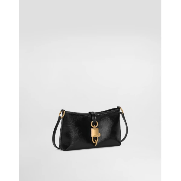 Black Dolce & Gabbana Lock shoulder bag in calfskin, view 5 | Shoulder & Crossbody Bags