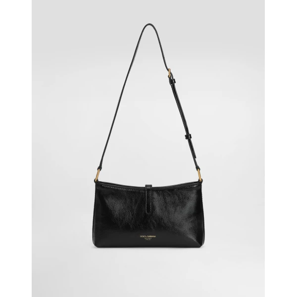 Black Dolce & Gabbana Lock shoulder bag in calfskin, view 6 | Shoulder & Crossbody Bags
