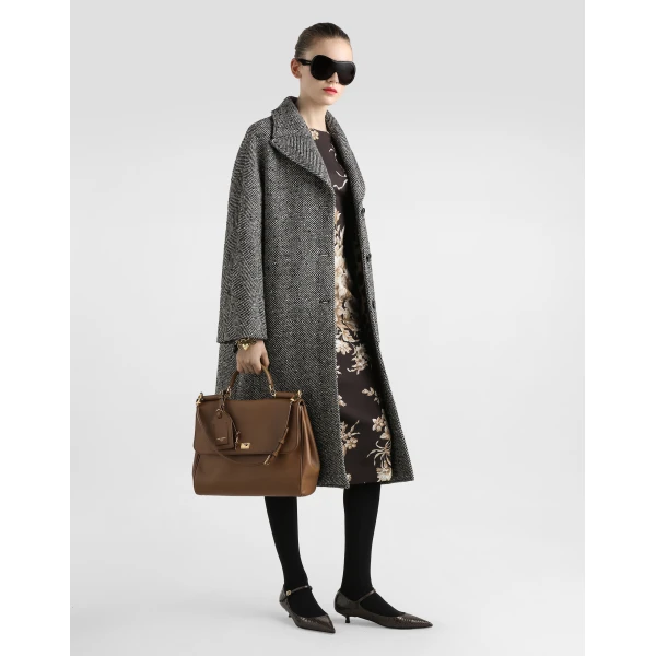 Multicolour Dolce & Gabbana Long chevron coat, view 2 | Coats
