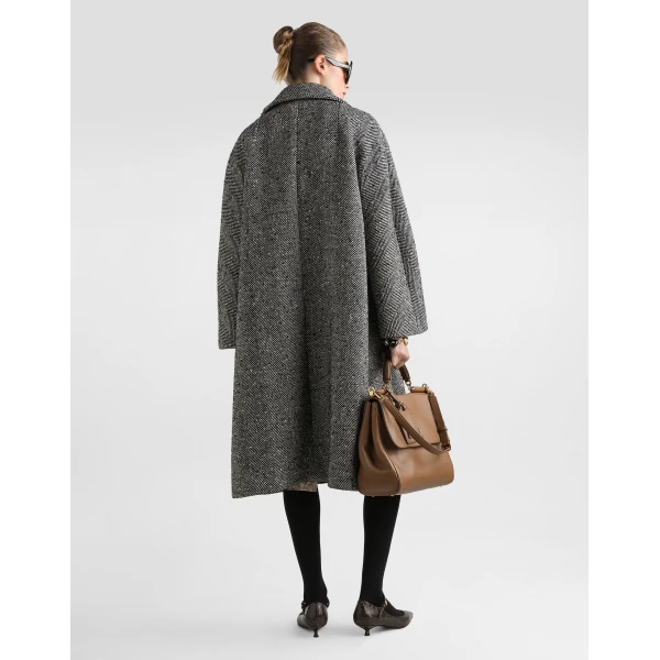 Multicolour Dolce & Gabbana Long chevron coat, view 3 | Coats