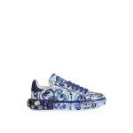 Multicolour Dolce & Gabbana Majolica-print calfskin Portofino sneakers | Sneakers