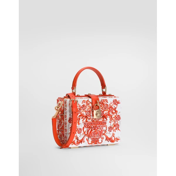 Orange Dolce & Gabbana Majolica resin Dolce Box handbag, view 2 | Totes & Top-Handle Bags