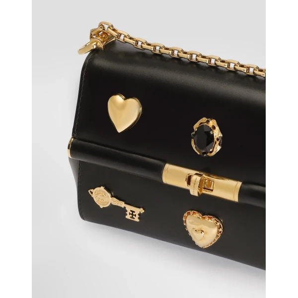 Multicolour Dolce & Gabbana Marlene city mini bag in palmated calfskin, view 4 | Mini Bags