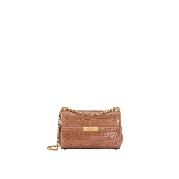Turtle Dove Dolce & Gabbana Marlene city mini shoulder bag in polished alligator | Mini Bags