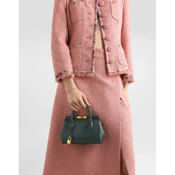 Green Dolce & Gabbana Marlene day mini bag in palmellato calfskin, view 2 | Mini Bags