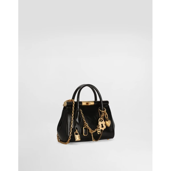 Multicolour Dolce & Gabbana Marlene day mini bag with charms, view 3 | Bag charms