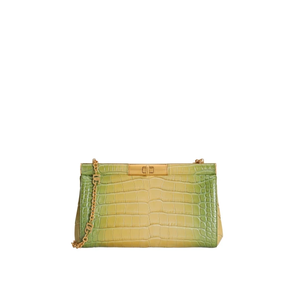 Multicolour Dolce & Gabbana Marlene degradé alligator shoulder bag | Shoulder & Crossbody Bags