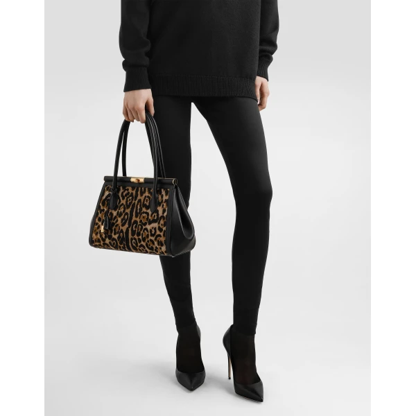 Multicolour Dolce & Gabbana Marlene everyday bag with thread embroidery, view 2 | Totes & Top-Handle Bags