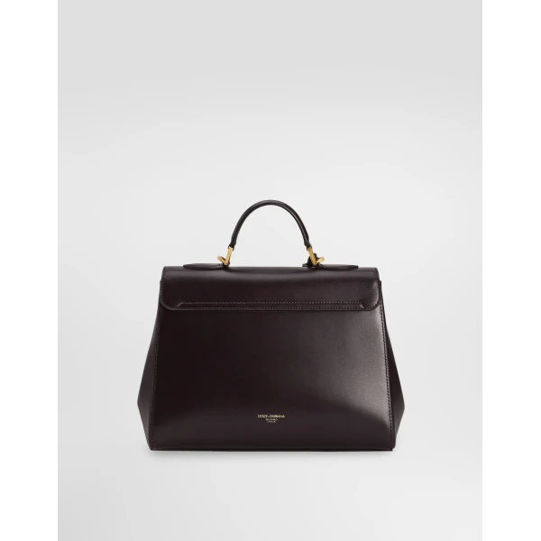 Bordeaux Dolce & Gabbana Marlene handbag in palmellato calfskin, view 5 | Totes & Top-Handle Bags