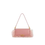 Multicolour Dolce & Gabbana Marlene shearling and palmellato calfskin shoulder bag | Shoulder & Crossbody Bags