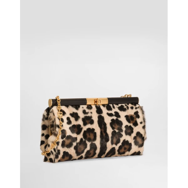 Multicolour Dolce & Gabbana Marlene shoulder bag in leo kid leather, view 2 | Shoulder & Crossbody Bags