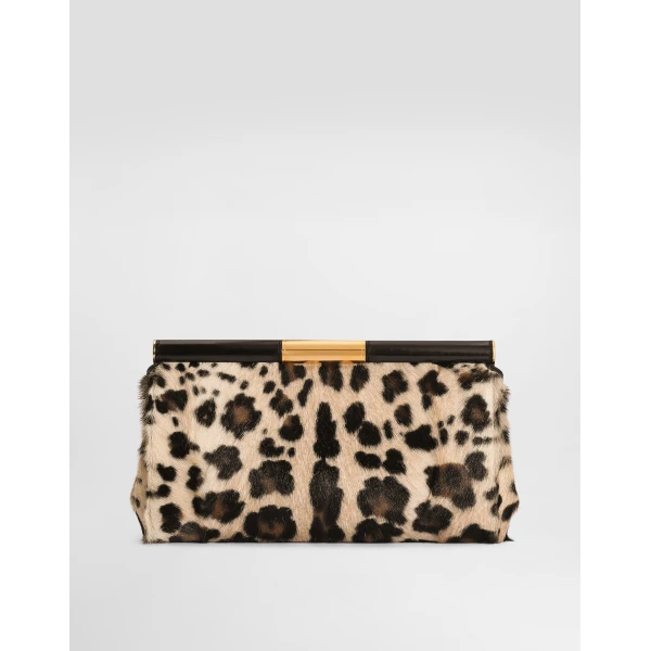 Multicolour Dolce & Gabbana Marlene shoulder bag in leo kid leather, view 3 | Shoulder & Crossbody Bags