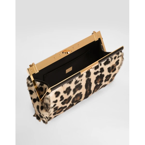 Multicolour Dolce & Gabbana Marlene shoulder bag in leo kid leather, view 5 | Shoulder & Crossbody Bags