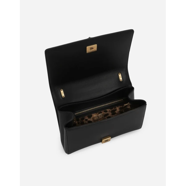 Black Dolce & Gabbana Medium Devotion bag in quilted nappa leather, view 5 | Shoulder & Crossbody Bags