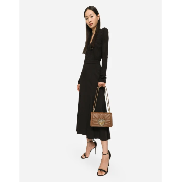 Beige Dolce & Gabbana Medium Devotion shoulder bag, view 2 | Shoulder & Crossbody Bags