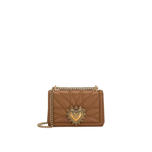Beige Dolce & Gabbana Medium Devotion shoulder bag | Shoulder & Crossbody Bags