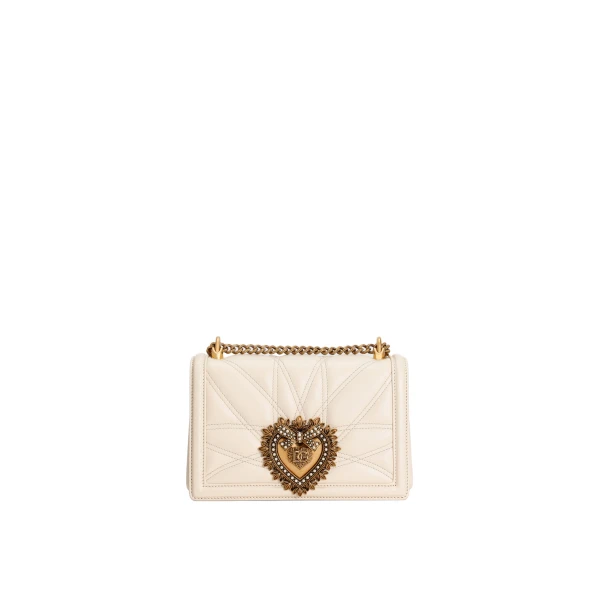 Cream Dolce & Gabbana Medium Devotion shoulder bag | Shoulder & Crossbody Bags