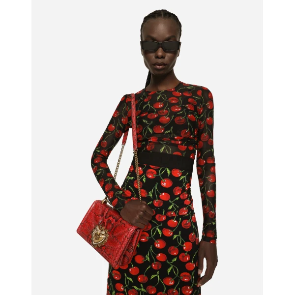 Red Dolce & Gabbana Medium Devotion shoulder bag, view 2 | Shoulder & Crossbody Bags