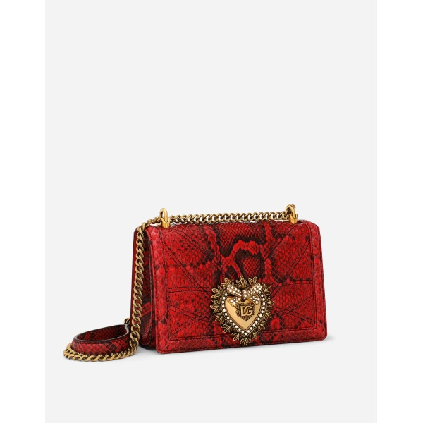 Red Dolce & Gabbana Medium Devotion shoulder bag, view 3 | Shoulder & Crossbody Bags