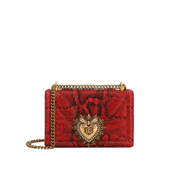 Red Dolce & Gabbana Medium Devotion shoulder bag | Shoulder & Crossbody Bags