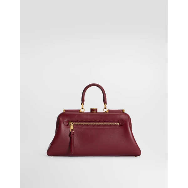 Bordeaux Dolce & Gabbana Medium Grandma handbag in plongé nappa leather, view 3 | Totes & Top-Handle Bags