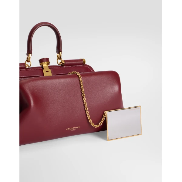 Bordeaux Dolce & Gabbana Medium Grandma handbag in plongé nappa leather, view 6 | Totes & Top-Handle Bags