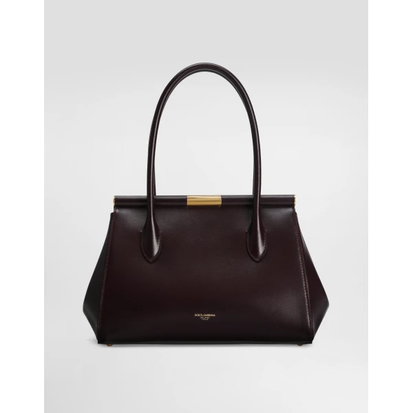 Bordeaux Dolce & Gabbana Medium Marlene Everyday bag in palmellato calfskin, view 4 | Totes & Top-Handle Bags