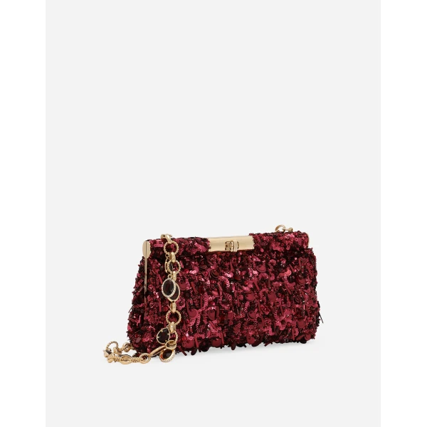 Bordeaux Dolce & Gabbana Medium Marlene shoulder bag, view 3 | Shoulder & Crossbody Bags