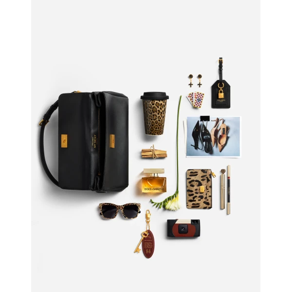 Black Dolce & Gabbana Medium My Sicily handbag in plongé calfskin, view 6 | Totes & Top-Handle Bags