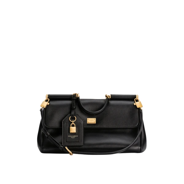Black Dolce & Gabbana Medium My Sicily handbag in plongé calfskin | Totes & Top-Handle Bags