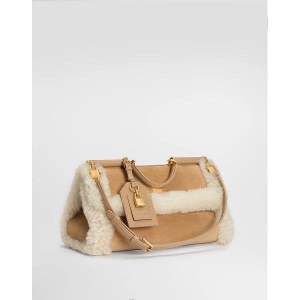 Multicolour Dolce & Gabbana Medium My Sicily handbag in sheepskin, split and smooth calfskin, view 2 | Totes & Top-Handle Bags