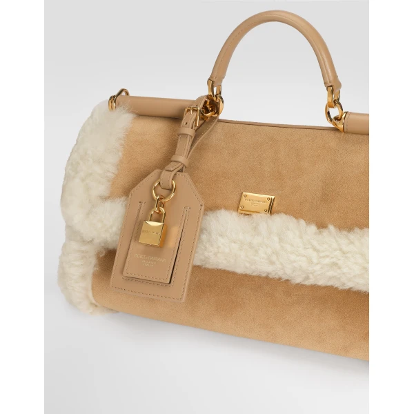 Multicolour Dolce & Gabbana Medium My Sicily handbag in sheepskin, split and smooth calfskin, view 4 | Totes & Top-Handle Bags