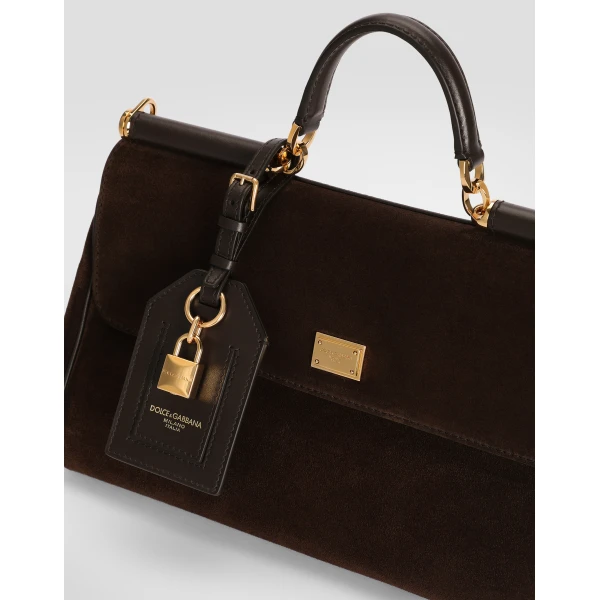 Multicolour Dolce & Gabbana Medium My Sicily handbag in split and smooth calfskin, view 4 | Totes & Top-Handle Bags