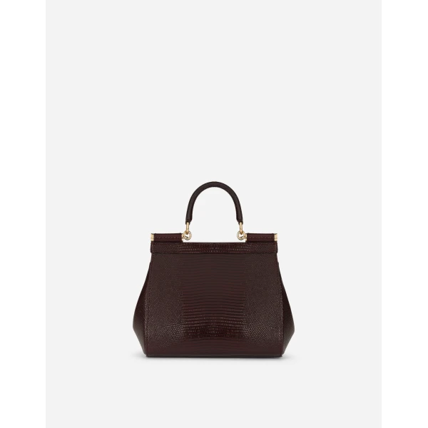 Bordeaux Dolce & Gabbana Medium Sicily handbag, view 4 | Totes & Top-Handle Bags