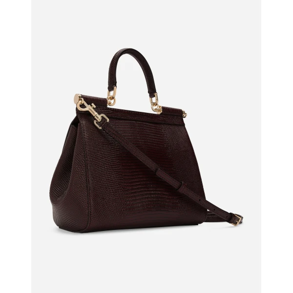 Bordeaux Dolce & Gabbana Medium Sicily handbag, view 6 | Totes & Top-Handle Bags