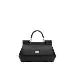 Black Dolce & Gabbana Medium Sicily handbag in dauphine calfskin | Totes & Top-Handle Bags