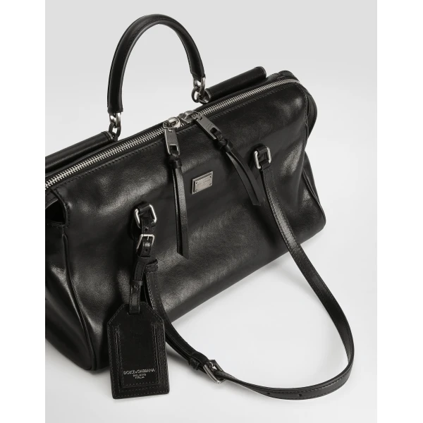 Black Dolce & Gabbana Medium Vittoria calfskin bag, view 5 | Shoulder & Crossbody Bags